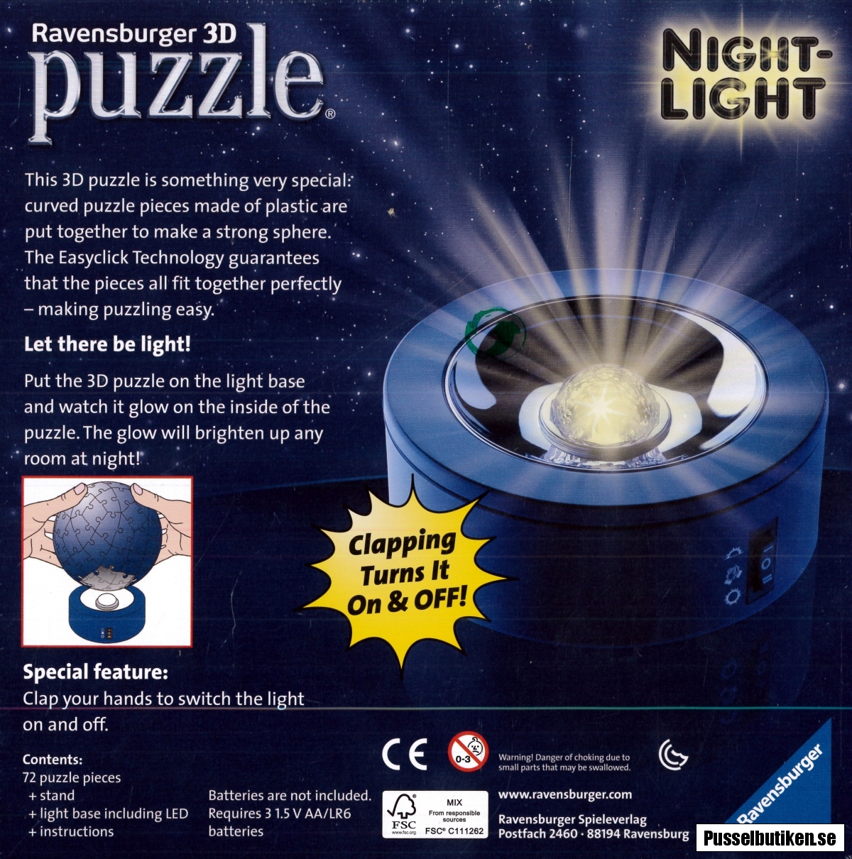 RAVENSBURGER PUZZLE BALL LIGHT STAND 