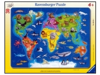 Ravensburger: Rampussel - World Map with Animals (30)