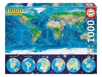 Educa: World Map - Neon (1000)