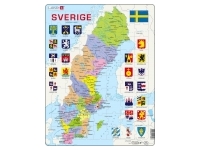 Larsen: Rampussel - Sverigekarta med Länsvapen (70)