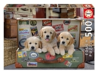 Educa: Puppies in the Luggage (500)