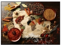 Grafika: Art Collection - World Map in Spices (1000)