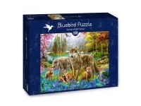 Bluebird Puzzle: Jan Patrik Krasny - Spring Wolf Family (1500)