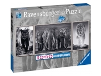 Ravensburger: Panorama - Panthers, Elephants, Lions - Triptychon (1000)