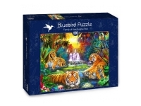 Bluebird Puzzle: Jan Patrik Krasny - Family at the Jungle Pool (1000)
