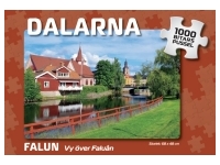 Svenskapussel: Dalarna - Falun, Vy över Faluån (1000)