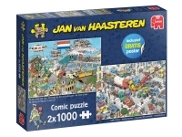 Jan Van Haasteren: 2 x 1000 (Traffic Chaos, By Air Land and Sea)