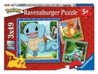 Ravensburger: Pokemon - Charmander, Bullbasaur and Squirtle (3 x 49)