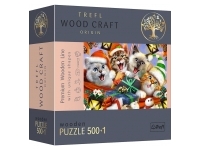 Trefl: Träpussel Wood Craft - Festive Cats (501)