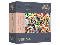 Trefl: Träpussel Wood Craft - Festive Dogs (501)