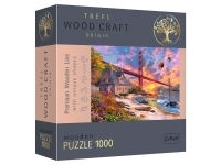 Trefl: Träpussel Wood Craft - Dominic Davison, Sunset at Golden Gate (1000)