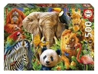 Educa: Wild Animal Collage (500)