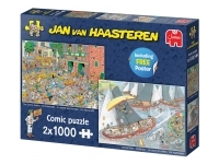 Jan Van Haasteren: 2 x 1000 (The Cheese Market, Sailboat Race)