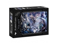 Bluebird Puzzle: Anne Stokes - Silver Dragon Collage (1500)