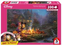 Schmidt: Thomas Kinkade Studios - Disney, Mickey and Minnie Sweetheart Campfire (200)