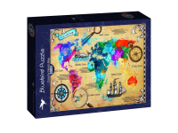 Bluebird Puzzle: Colorful World Map (2000)