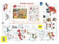 Peliko: Rampussel - Mauri Kunnas, Tomteskoj med Snögubbar & Dinosaurier  (2 x 40)