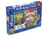 Ravensburger: Christmas Kitties (2 x 24)