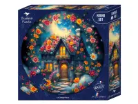 Bluebird Puzzle: Round - Le Cottage Fleuri (501)